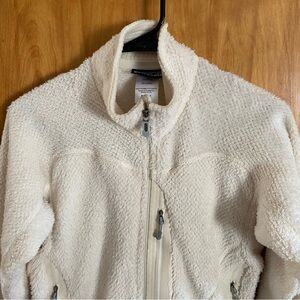 Patagonia R2 Fleece Jacket White Full Zip Polartec Pockets Women’s M